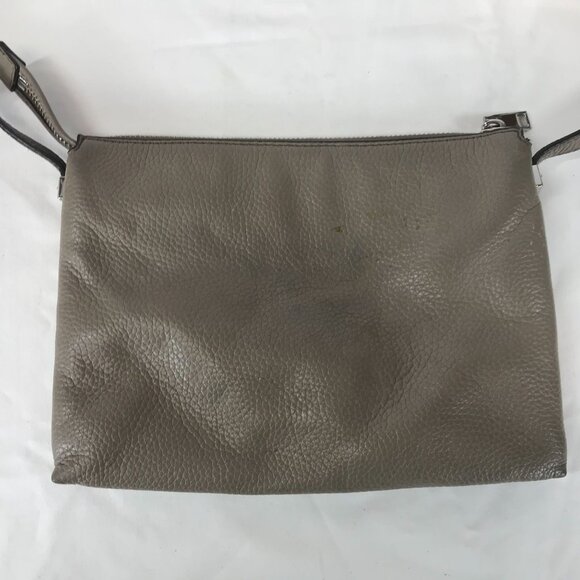 MARC JACOBS ~ WOMENS TANISH GRAY PEBBLED LEATHER PURSE BAG 6.5 X 9.5" - Picture 3 of 5